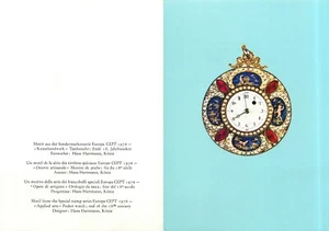 E0001 Motif from the Special stamp series Europa CEPT 1976 pocket watch - Picture 1 of 2
