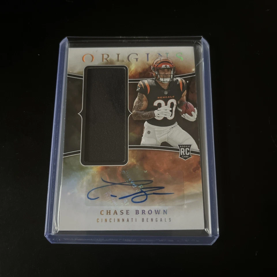 2023 Panini Origins - RookieJersey Autographs #RJJA-CB Chase Brown (AU, MEM, RC) - Image 1 of 2