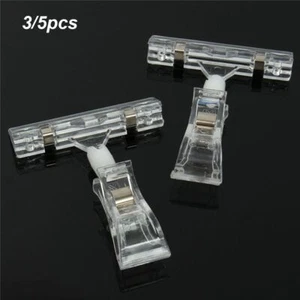 Plastic Transparent Price Label Tag Sign Display Holders POP Advertising Clips - Picture 1 of 8