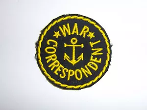 c0158 WW2 US Navy War Correspondent Shoulder Patch small R10C - Picture 1 of 3
