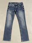 Miss Me Womens Jeans Size 26 Easy Cropped Denim Blue Je1093ec Bling Distressed