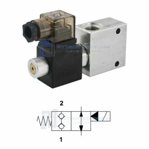 Hydraulikventil Sitzventil 2/2-Wege 3/4 140L/min 350bar 12V gesperrte Stellung - Bild 1 von 2