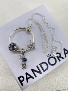 Pandora Halskette Anhänger Herz 'O' Anhänger Silber 50cm + 3 charms S925 - Bild 1 von 5