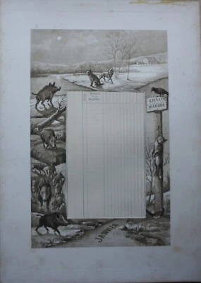 Tableau de Chasse/Photogravure/ 1895/Janvier - Photo 1/2