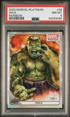 Hulk#36 Rainbow PSA 8 Upper Deck 2023 Marvel Platinum - Image 1 of 3