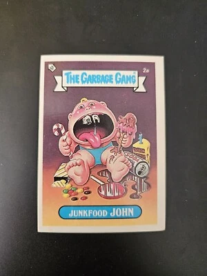 Junkfood John 2a - The Garbage Gang Card 1985 Rare Australian Release  - Image 1 of 2