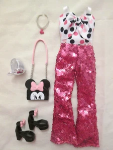 Disney Ily 4Ever Minnie Mouse 11" Modepuppe Outfit rosa Pailletten Hose Handtasche - Bild 1 von 7