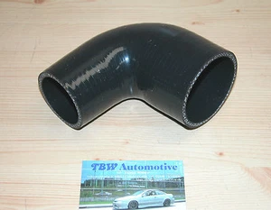 90° Silikonbogen schwarz *NEU* Reduzierung 64 auf 57 mm Übergang Reduzierbogen - Bild 1 von 2