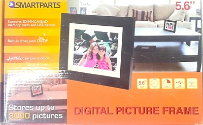 Smartparts SP56M Digital Picture Frame 5.6" Screen 3000 Pictures SD/MMC/MS Cards - Image 1 of 3