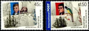 2002 Australia France Joint Issue International Post Set Of 2 Stamps MNH, Clean - Bild 1 von 1