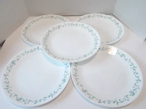 Set 4 piatti vintage Corelle Country Cottage 10 1/4" cuore blu - Foto 1 di 5