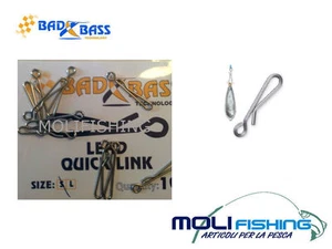 BAD BASS LEAD QUICK LINK ATACCO RAPIDO PIOMBO IN ACCIAIO PESCA SURFCASTING - NEW - Photo 1/1