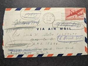 APO 15296 6th ARMORED Division 1944 WWII Army Cover FORWARDED - Picture 1 of 2