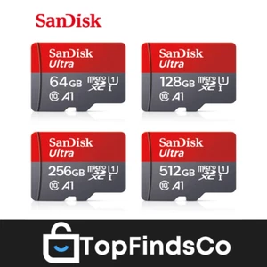 Carte Micro SD Sandisk Ultra Telephone Pc Camera Photo Switch Classe 10 A1 - Photo 1/12