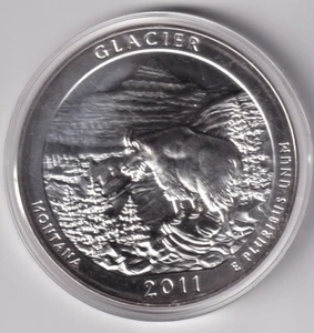 2011 America the Beautiful - Montana - Glacier - 5 oz .999 Silver Bullion - Picture 1 of 2