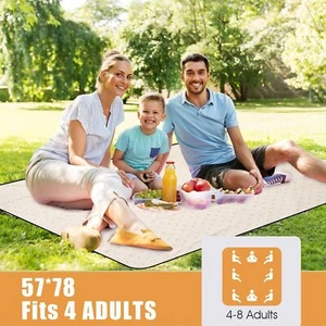 Picnic Outdoor Blankets Waterproof Large - Beach Mat Sand Free Foldable - Picture 1 of 5