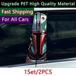 2x Mandalorian Yoda Car Window Center Pillar Sticker Trim B-pillar Decals - Bild 1 von 39