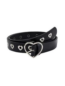 Women's Cute Hollow Heart Buckle Belt Pu Leather Belts Casual Jeans Belt Ladi... - Picture 1 of 6