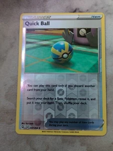 Tarjeta TCG Pokemon Entrenador Quick Ball 237/264 2021 Lámina Inversa Fusion Strike - Imagen 1 de 3