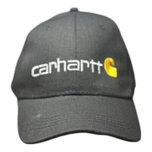 Carhartt Men's Canvas Cap Baseball Hat Adjustable Buckle Back Cloth Black - Picture 1 of 4