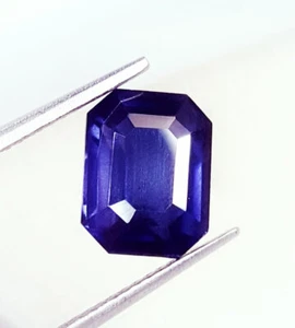 Piedra preciosa suelta de tanzanita azul natural 3,57 quilates corte octágono certificado sin calefacción - Imagen 1 de 10