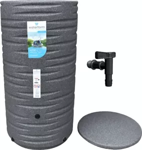 Regentonne Regenbehälter Amphore Regenwassertonne Regentank 290L Grau Wasserhahn - Bild 1 von 1