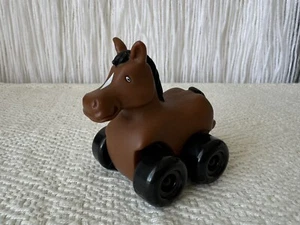 Horse Figure Wheels ERTL John Deere Farmer Farm Animal Replacement Toy Brown - Picture 1 of 20