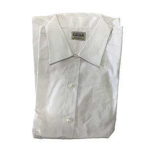 Gear For Life Shirt Men Medium White 3/4 Sleeve Button Down Work Business Wear - Picture 1 of 9
