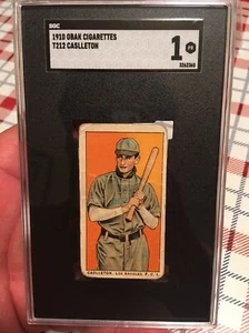 1909-11 T212 Caslleton (Los Angeles PCL) Obak Cigarettes RARE BACK SGC PR 1 - Picture 1 of 4