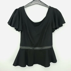 Diesel Blouse Small Womens Black Top Zip Back Rayon Designer Brand New RP £89.00 - Picture 1 of 9