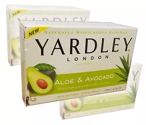 Yardley London Seifen 4,25 Unzen Aloe & Avocado Haut Feuchtigkeitsseife KOSTENLOSER VERSAND - Bild 1 von 9