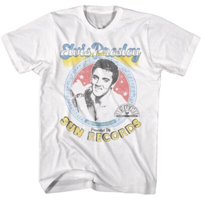 Elvis Presley presented by Sun Records Men's T Shirt - Image 1 of 2
