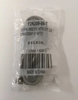 Belkin  F2N209-06-T   6' Serial Extension Cable  9 Position Plug - Image 1 of 3