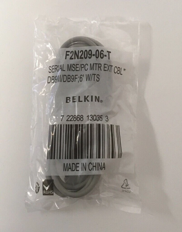 Belkin  F2N209-06-T   6' Serial Extension Cable  9 Position Plug - Image 1 of 3