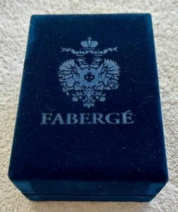 Blue Velvet Faberge Egg EMPTY Box only no egg w/ certificate - Picture 1 of 8