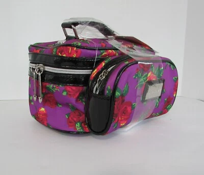 Estuche de tren floral Betsey Johnson bolsa de maquillaje de viaje cosmético 2 piezas nuevo con etiquetas Foto 1 de 4