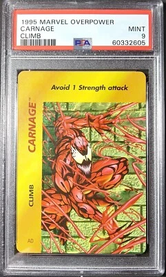1995 Fleer Marvel Overpower CCG Climb # CARNAGE Special Character Card MT PSA 9 - Image 1 of 4