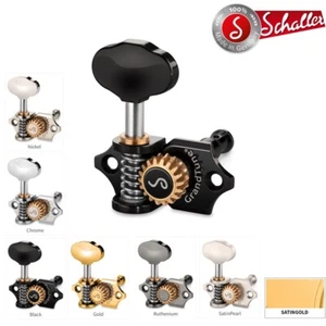 Schaller Machine Head GRAND TUNE 3x3 Black-Chrome Butterbean (6pc-1set) - Picture 1 of 5