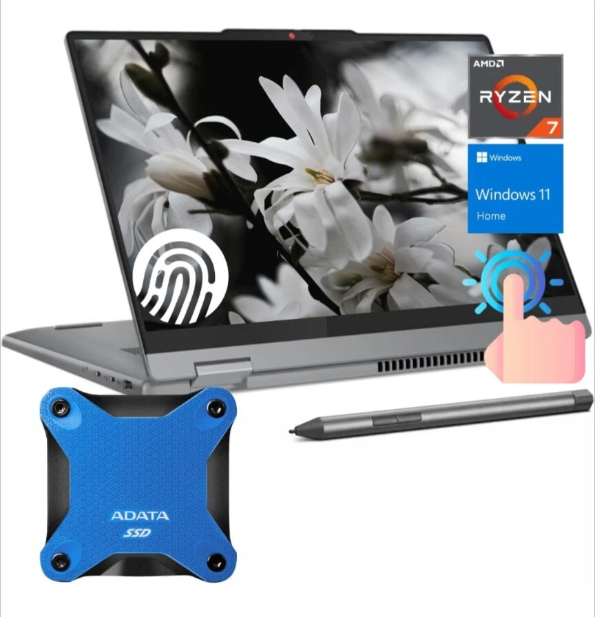 Lenovo Ideapad 5 14" 2-in-1 Touch Laptop Ryzen 7 8845HS 16GB 1TB SSD 83DR000GUS