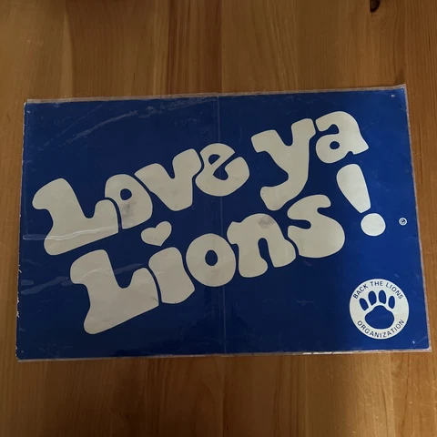 Vintage PENN STATE “Love Ya Lions!” LAMINATED, With Magnet Strips On Back Cover