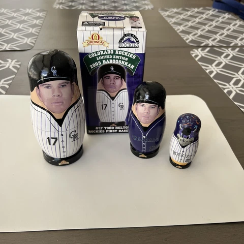 SGA 2003 Babooshkah Nesting Dolls Colorado Rockies 17 Todd Helton Dinger Mascot Cover