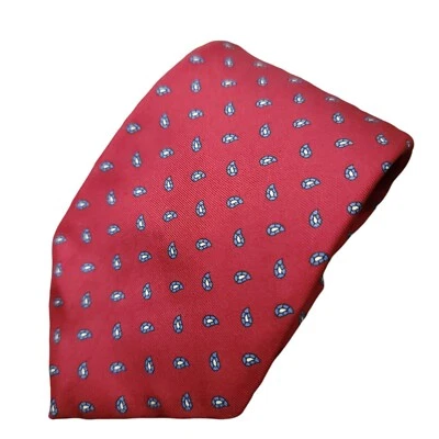 Vintage Paisey Geometric Novelty Classic Silk Necktie Tie Hardy Amies Mens 58x4 - Imagem 1 de 4