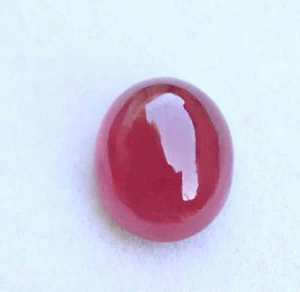 15,10 cts 12,5*15 mm NATÜRLICHER CABOCHON ROTER RUBIN OVAL - Bild 1 von 4