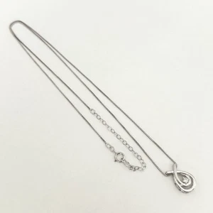 Collar de cadena ajustable con colgante de diamantes reales genuinos de plata de ley 925 - Imagen 1 de 8