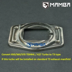 Turbine Inlet Flange for Volvo 940 850 S60R S70R TD04HL K24 Convert Turbo to T3 - Bild 1 von 3