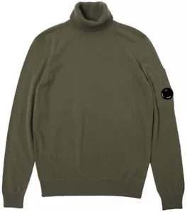 C.P. COMPANY LENS LOGO SWEATER MAGLIONE DOLCEVITA UOMO 11CMKN092A005528A665 - Imagen 1 de 3