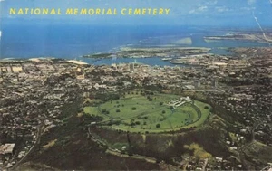 Postkarte Luftansicht National Memorial Friedhof Honolulu Hawaii HI - Bild 1 von 2