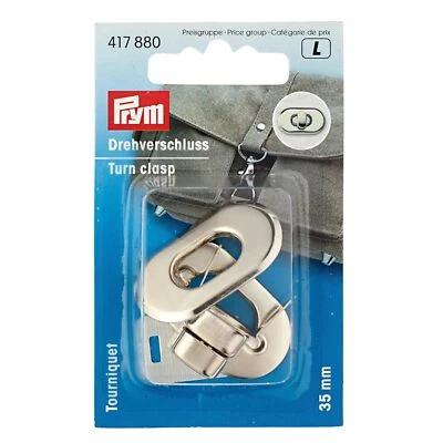 PRYM Taschenverschluss Drehverschluss silber - Bild 1 von 2
