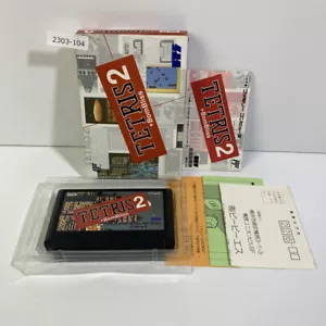 NES FC Tetris 2 + BomBliss Boxed Working NTSC-J Japan 2303-104 - Picture 1 of 9