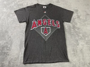Los Angeles Anaheim Angels T Shirt Gray S / XS Mens MLB Baseball Textured ANGELS - Picture 1 of 10